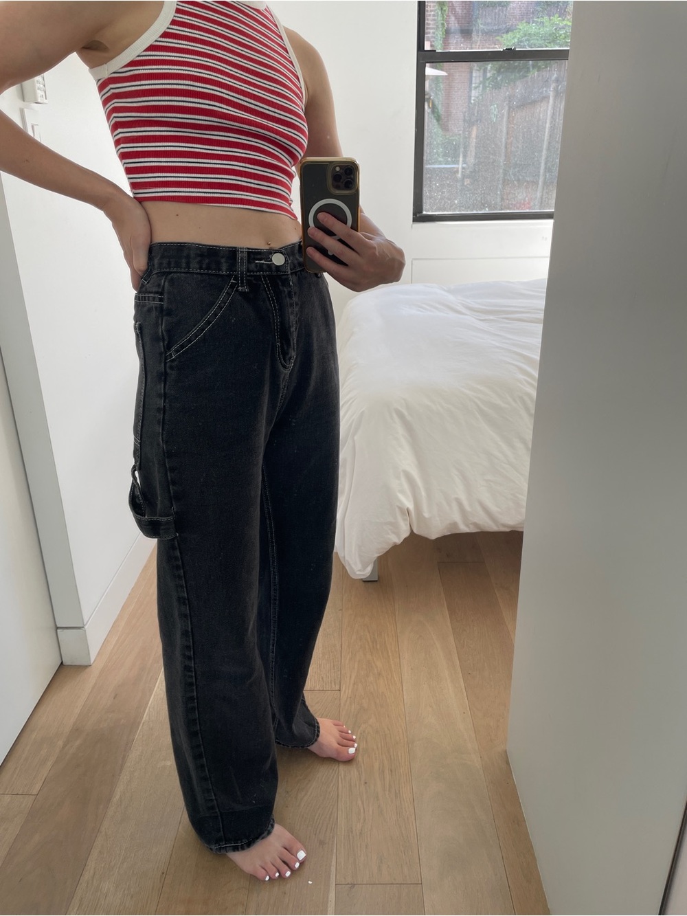 Vintage High Waist Utility Trousers